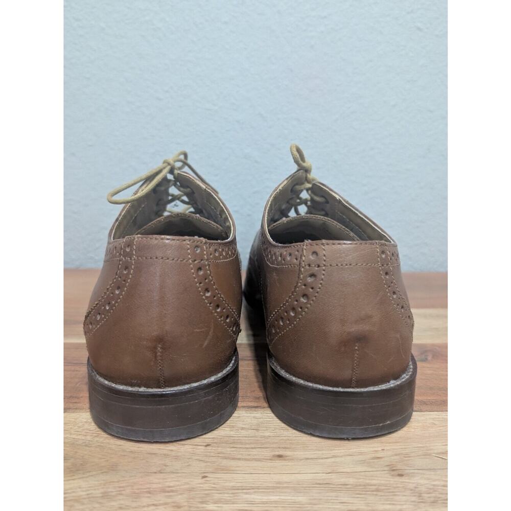 Florsheim Men’s Tan Brogue Wingtip Oxfords - Picture 3 of 6
